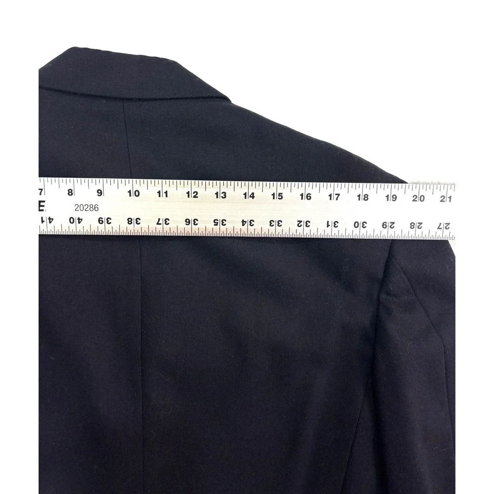 vtg 40s Double Breasted Tuxedo Jacket‎ 40L Flannel Wool Heavy Black Peak Formal